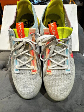 Nike Air VaporMax 2020 Flyknit Athletic Shoes Gray & Yellow US 9